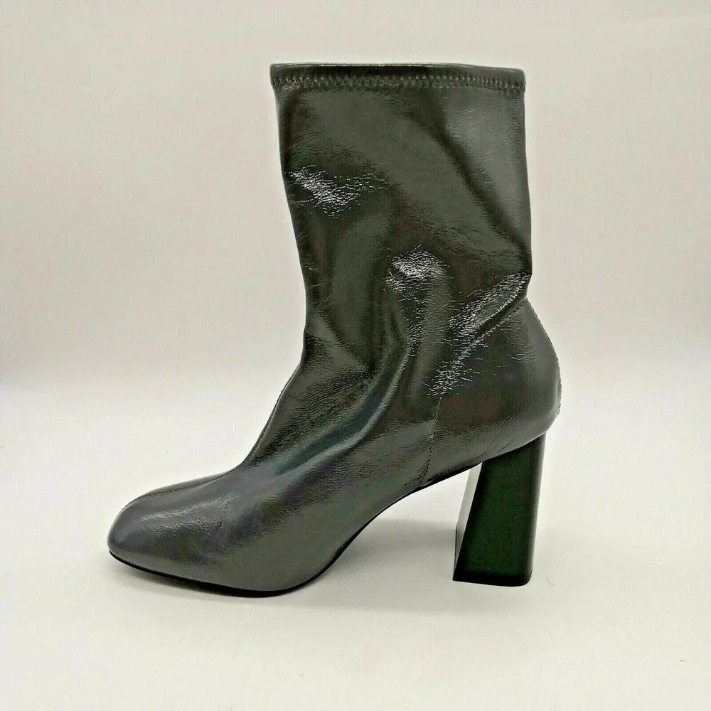 Top Shop Womens Pull On High Heel Ankle Boot Cushioned Insole Grey EUR 42